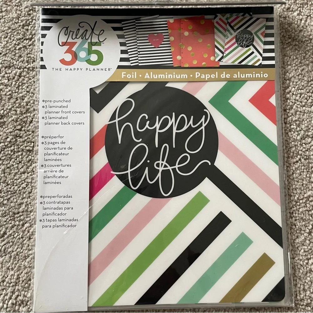 happy planner misc set of refills covers stickers
